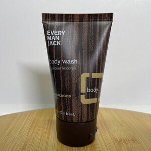 Every Man Jack Body Wash Sandalwood 2 oz Moisturizing Essential Oil Travel Size